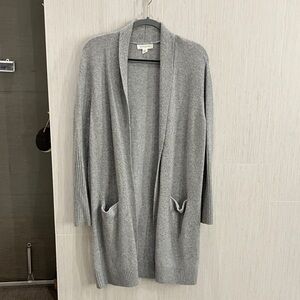 Oversize Grey Long Sweater w/ Pockets